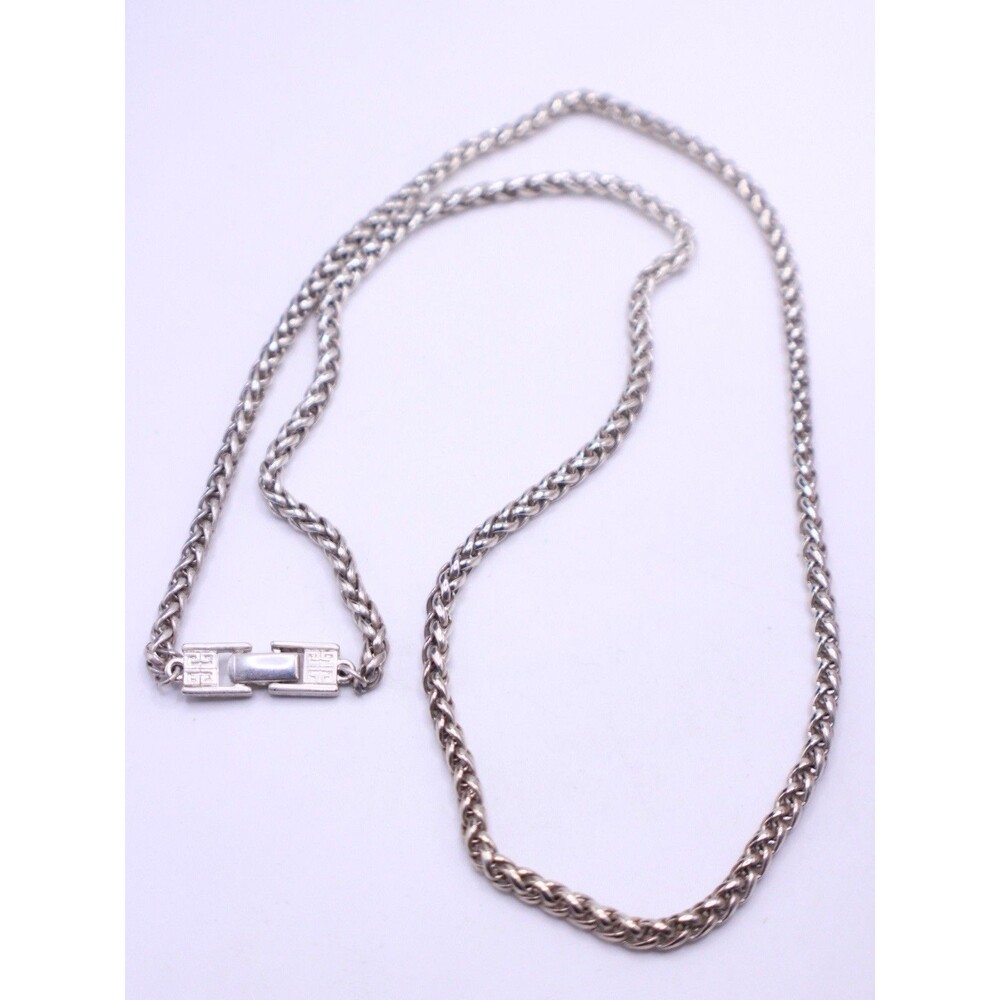 30β Givenchy Silver Tone Wheat Chain